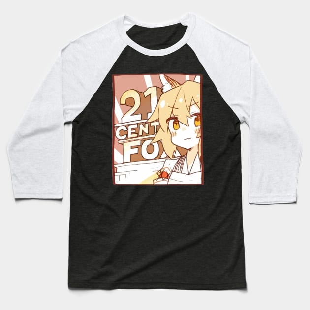 Fox Baseball T-Shirt by Zercohotu
